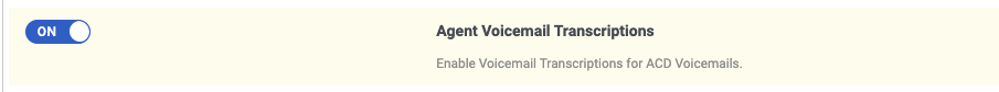 Agent Voicemail Transcriptions